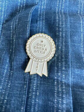 ONLY CRIED A LITTLE Award Enamel Lapel Pin NEW